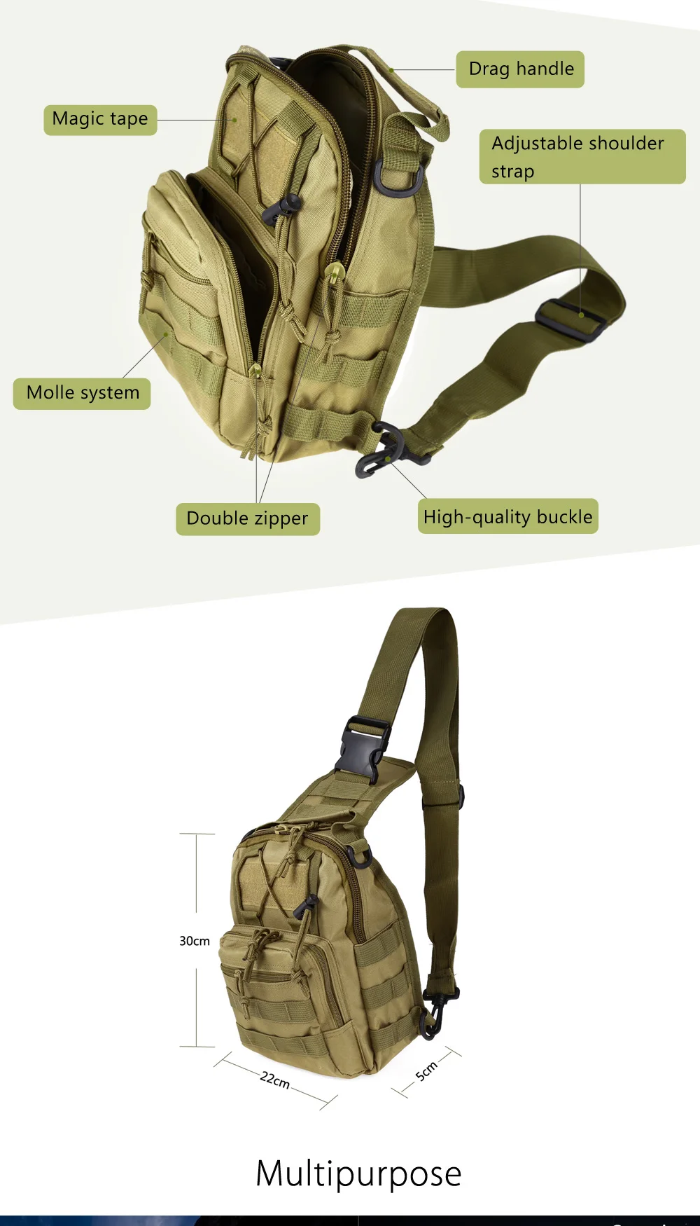 Outlife 600D открытый мини слинг плеча военный рюкзак Кемпинг Molle тактический рюкзак армейский походный Камуфляж охотничья сумка