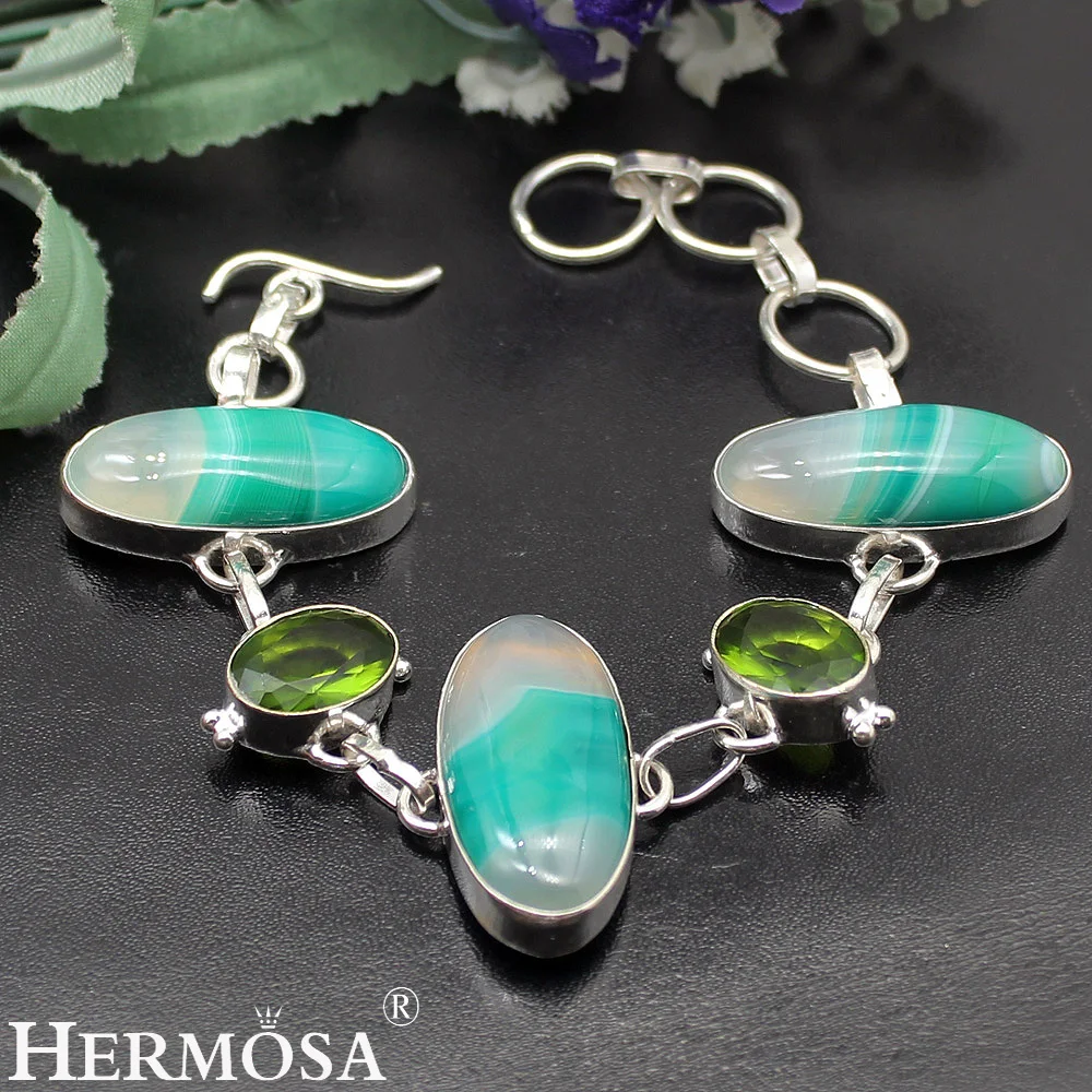 HERMOSA ювелирные изделия очаровательные Модные женские браслеты серебряного цвета