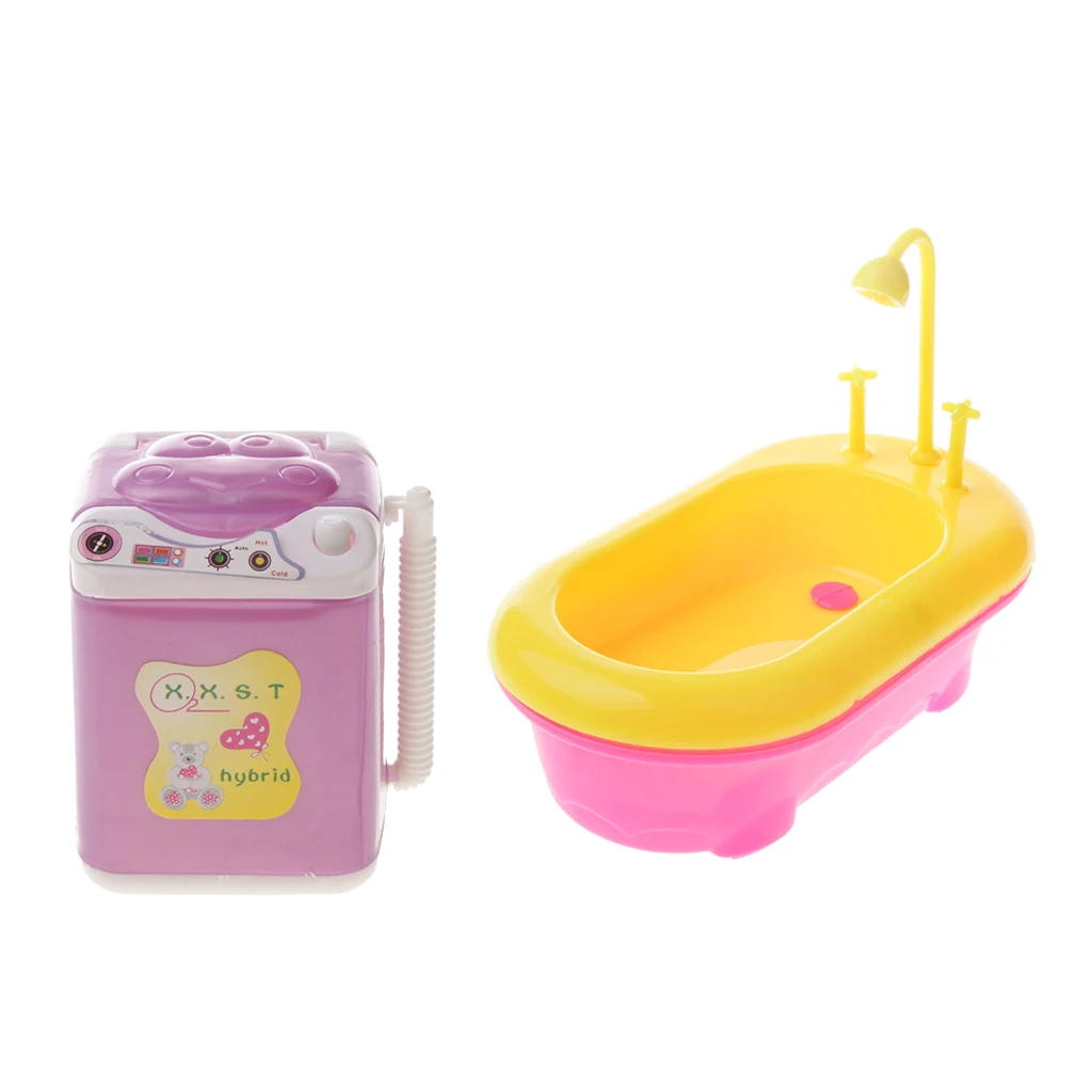 

Plastic Washing Machine Bathtub Furniture for Dolls House Accessory