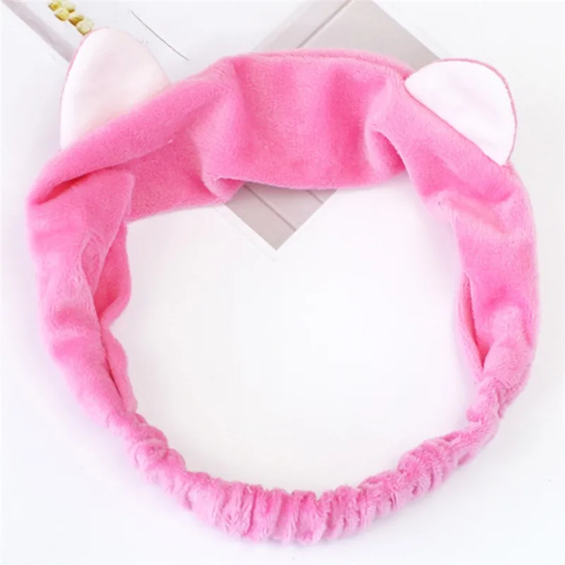 Женская повязка для волос PINKSEE с кошачьими ушками милая на голову мытья лица