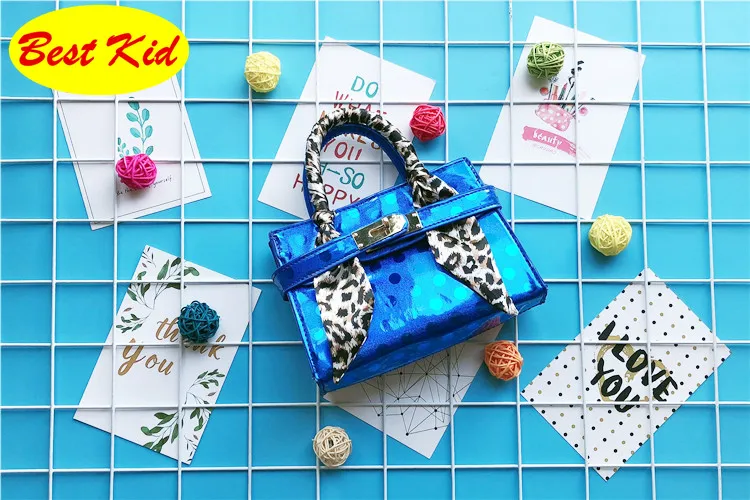 Лучшие детские сумки! Новинка 2019 блестящие ручные сумочки в горошек для детей