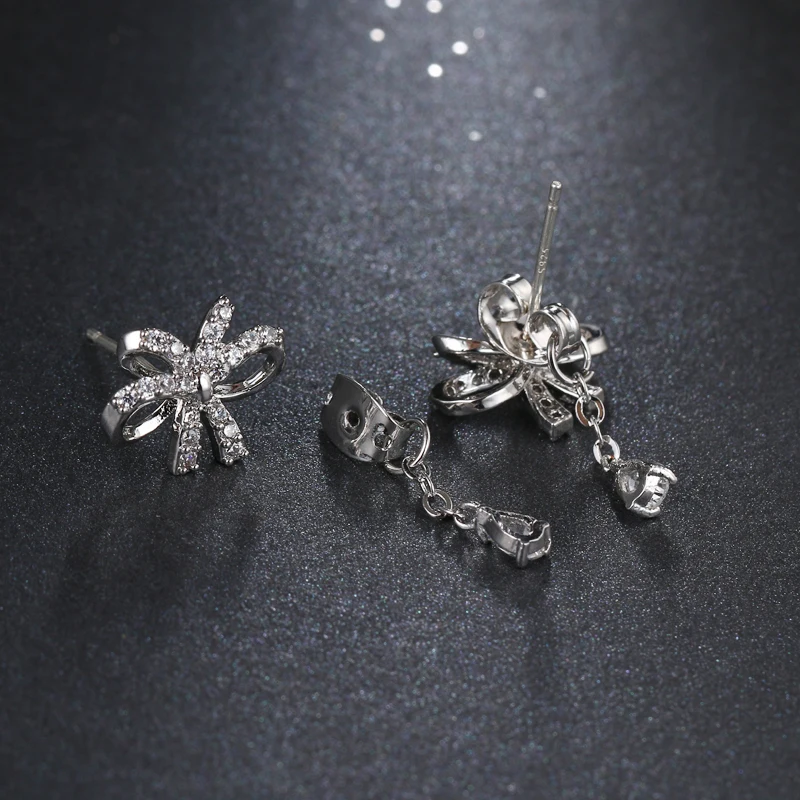 Серьги EMMAYA высокого качества с бантом и фианитом AAA модные ювелирные украшения