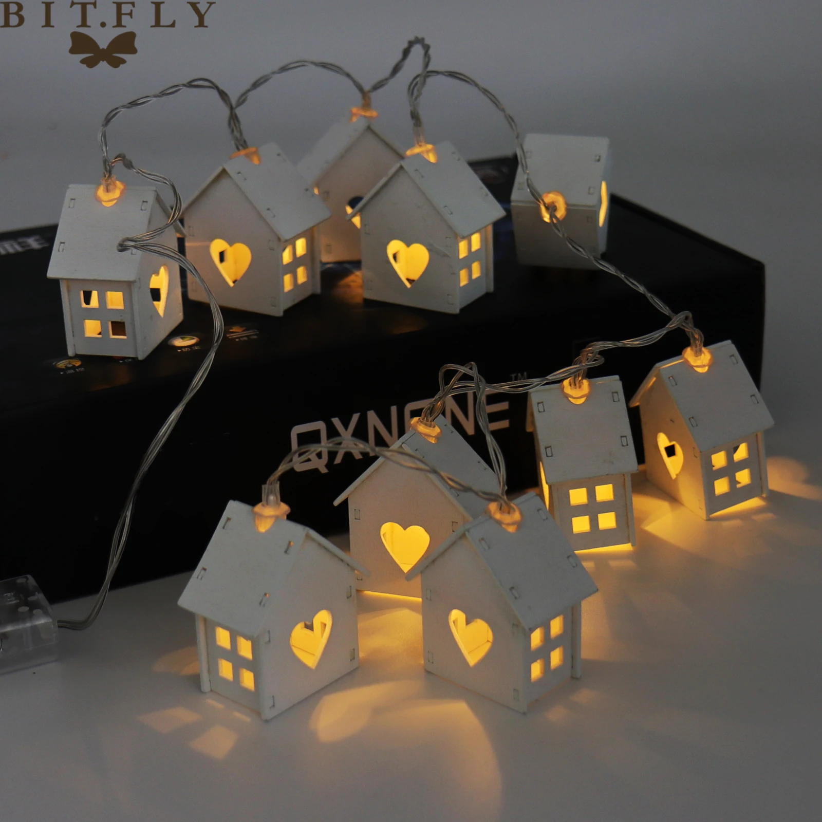 BITFLY 10Led деревянный дом светодиодная гирлянда Романтические свадебные украшения