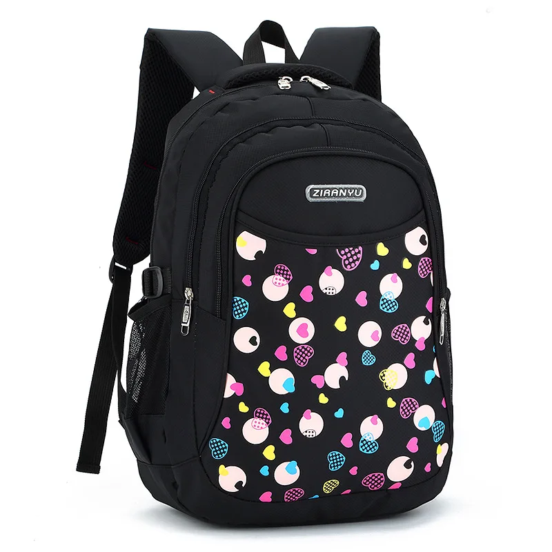 

2019 fashion dot printing backpack school bag for girls High quality nylon large capacity orthopedic school backpacks mochila