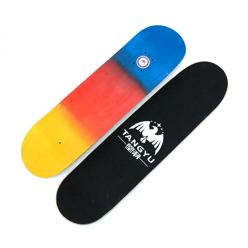 Клен скейтборд 8in колода включает наждачную бумагу двойной рокер палуба