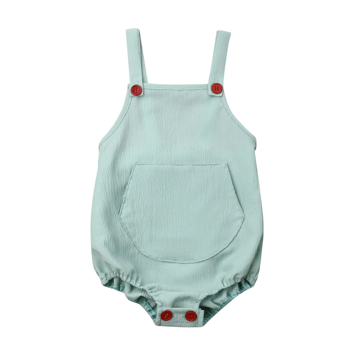 Новинка 2019 Модный хлопковый комбинезон без рукавов на бретельках для маленьких