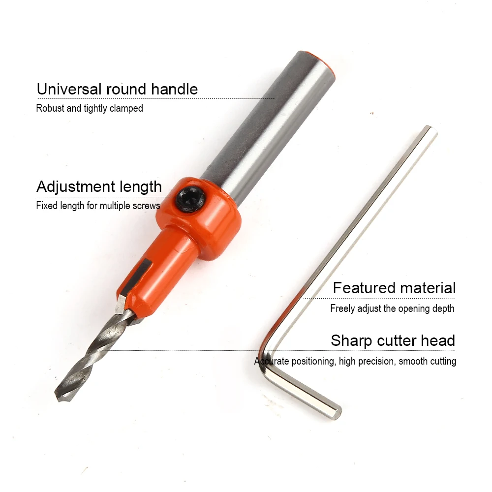 JelBo Metal Round Countersink Drill Bit Alloy Screws Cutter Woodworking Electric Tool for Chamfering Wood Hole | Инструменты
