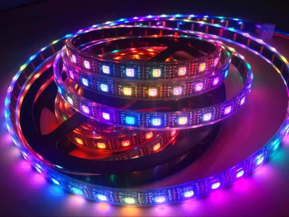 Адресуемая 4 м 60 светодиодов/м DC5V WS2813 RGB светодиодная Пиксельная полоса IP68