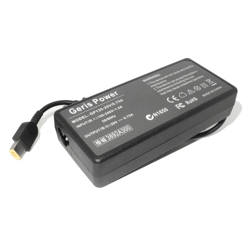 135W 20V 6.75A адаптер переменного тока питания для ноутбука Зарядное устройство для lenovo IdeaPad Y50 ADL135NDC3A 36200605 45N0361 45N0501 Y50-70-40 t540p