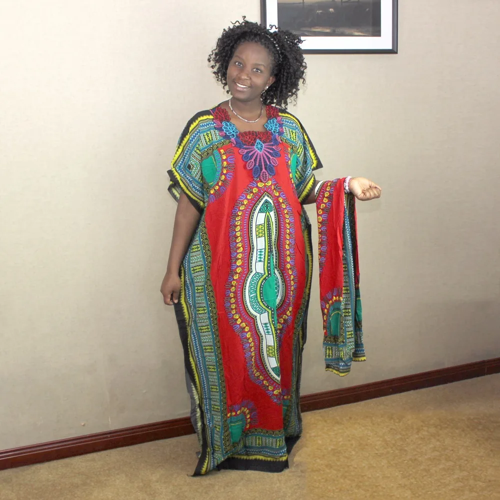 Dashikiage новые модные женские традиционные африканские печати Дашики вечерние размера плюс длинное платье