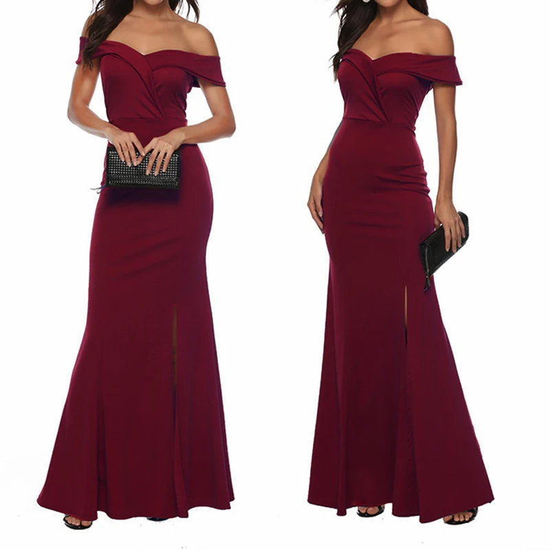 Вино красное платье макси длина пола сплошной цвет v образным вырезом с открытыми