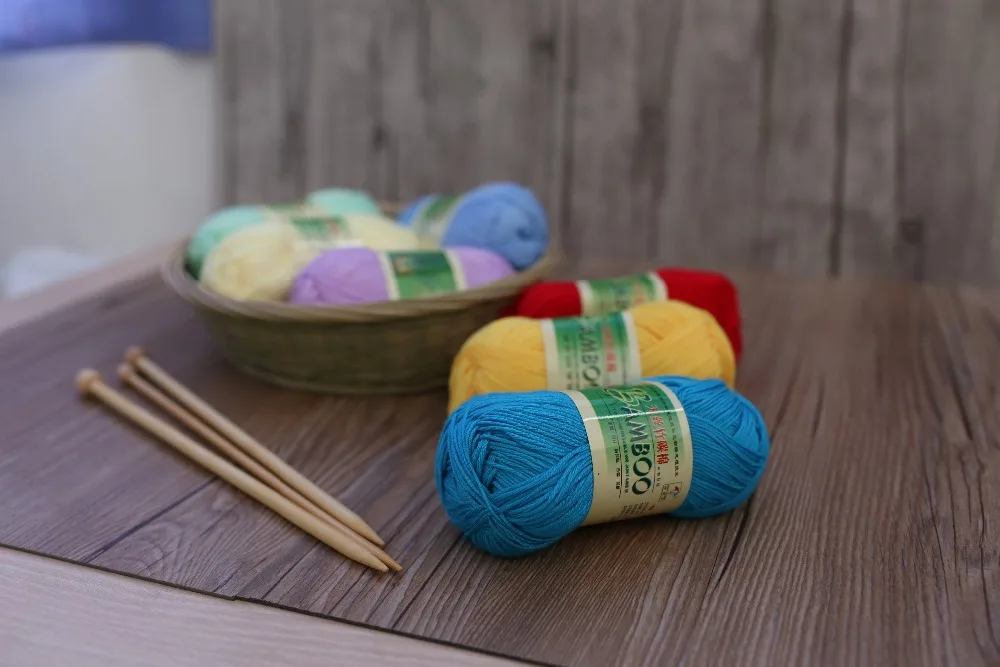 50 г/шарики натуральная мягкая бамбуковая и хлопковая пряжа для вязания