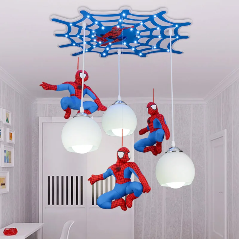 

LED light children's house spider-man bedroom boys lighting creativity Pendant Lamps 110-220V free shipping pendant lamp