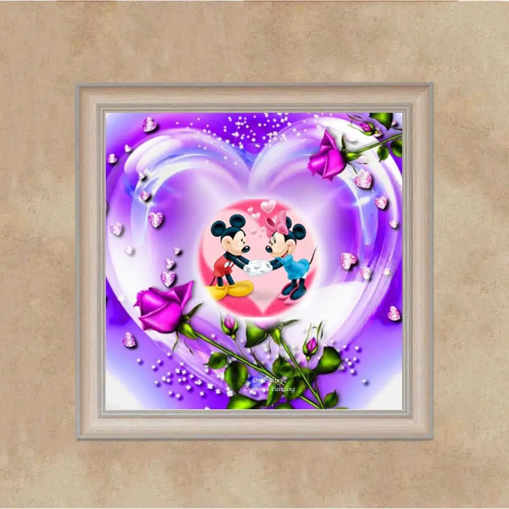 5D Diy diamond painting Awesome Family Gift Cartoon Animal Love Couple Rose embroidery cross stitch mosaic Wall Sticker | Дом и сад