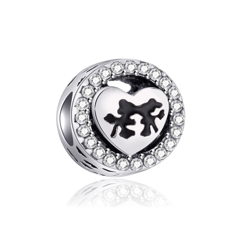 Высококачественные хрустальные бусины с бантом микки подвески Pandora браслеты