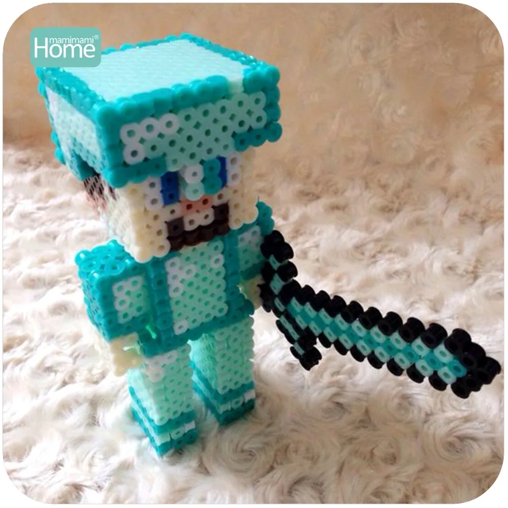 Бусины MamimamiHome Hama 5000 Perler 5 мм 24 цвета набор коробок Обучающие Детские игрушки