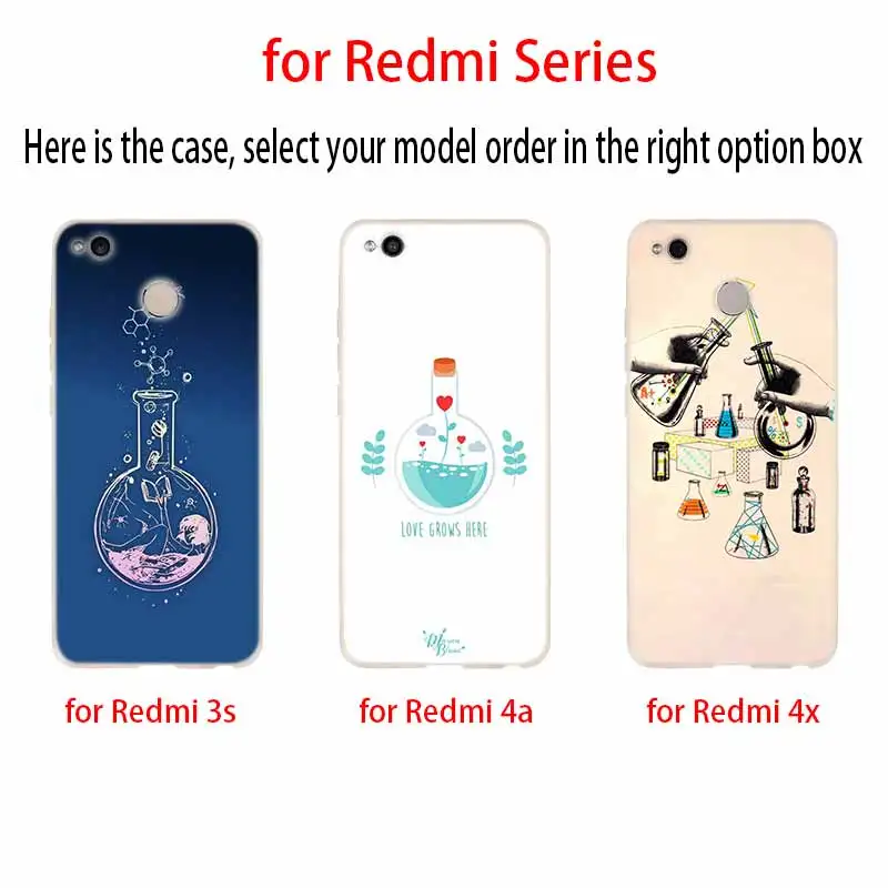 Мягкий чехол с химическим рисунком для Xiaomi Redmi 9A 8A 7A Note 10 9 8 7 Pro Max 10S 9S 8T Роскошный