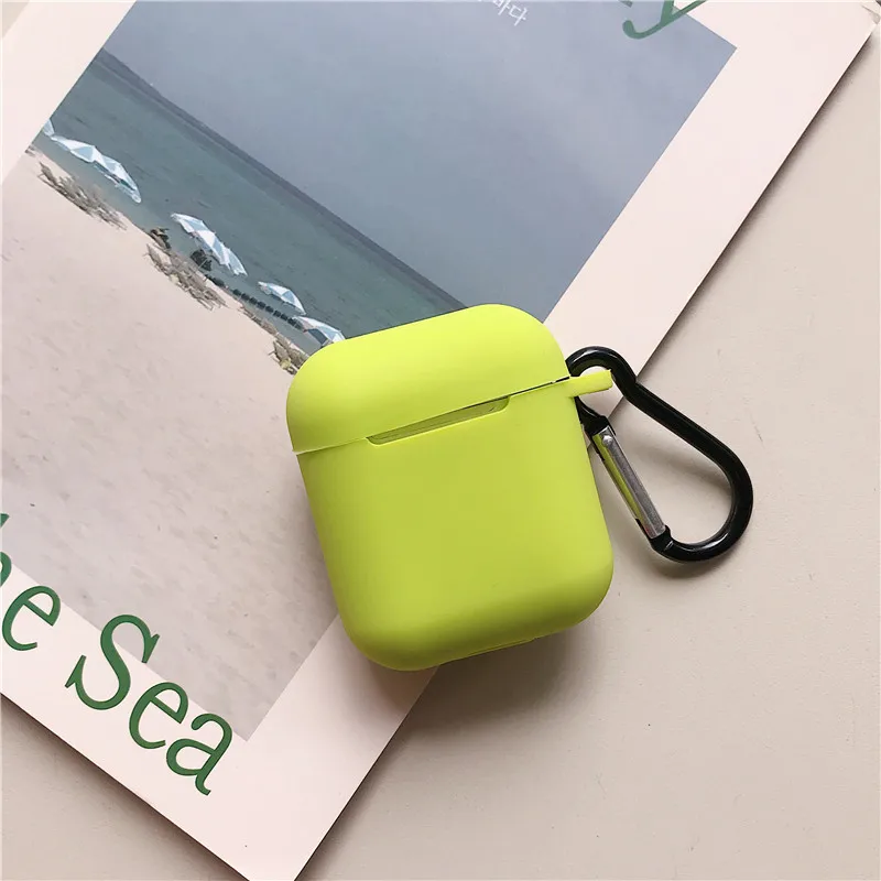 Жидкий силикон чехол для apple Airpods противоударный наушники защитная крышка Водонепроницаемый милый гарнитуры аксессуары с брелок
