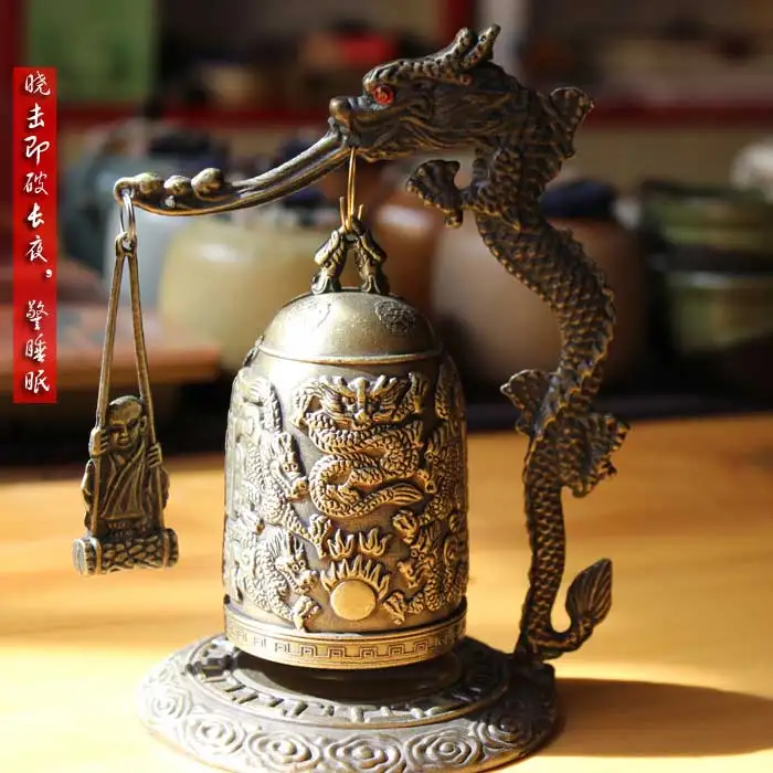 Лидер продаж отличные Китай Тибет латунь Дракон Будда Bell Украшения Статуи|statue