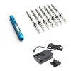With 7pcs tips Мини TS100 цифровая паяльная станция OLED программируемый встроенный чип STM32 набор инструментов+ 7 шт. наконечников или 9 шт. наконечников+ зарядное устройство - Цвет: With 7pcs tips