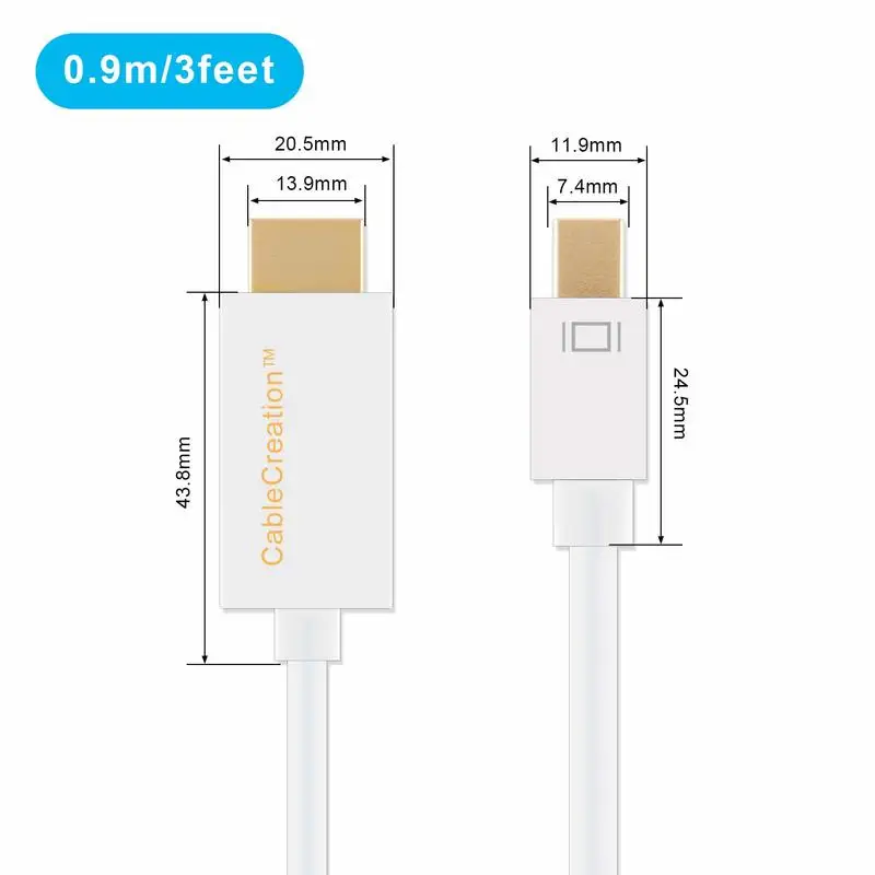 Mini DP-HDMI мини-порт дисплея (совместимый с портом Thunderbolt) к HDMI AV HDTV адаптер для Mac Book