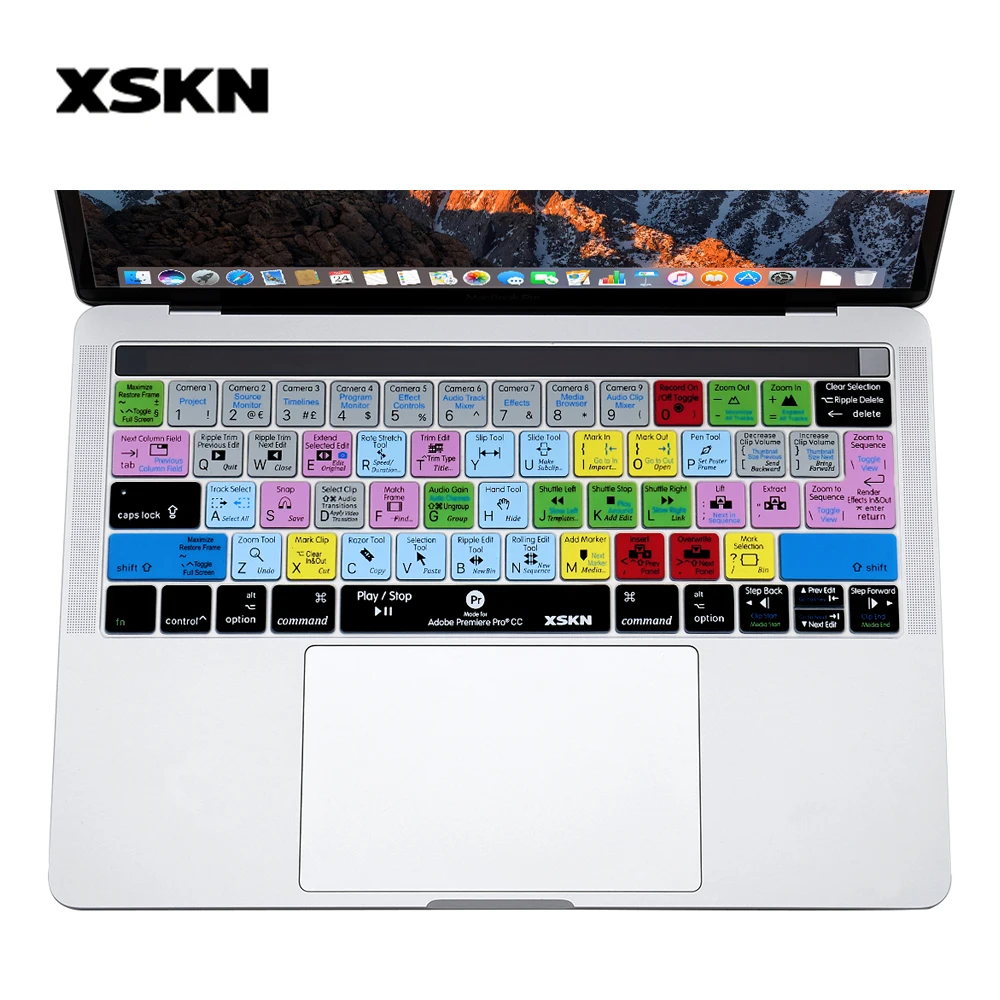 Чехол XSKN для клавиатуры Adobe premipro чехол MacBook Pro 13 3 дюйма A1706 A1989 A2159 15 4 A1707 A1990 с