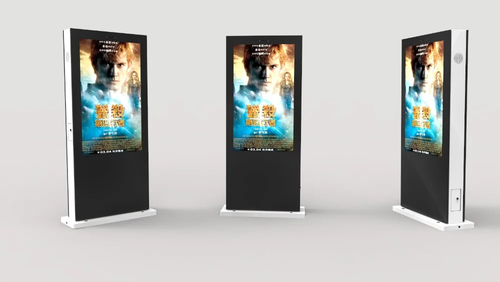 65 дюймовый водонепроницаемый интерактивный дисплей totem kiosk для наружной рекламы