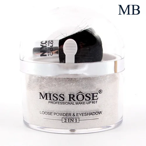 Miss Rose Make Up осветлитель для лица Контур 2 в 1 рассыпчатая пудра блестящие тени век
