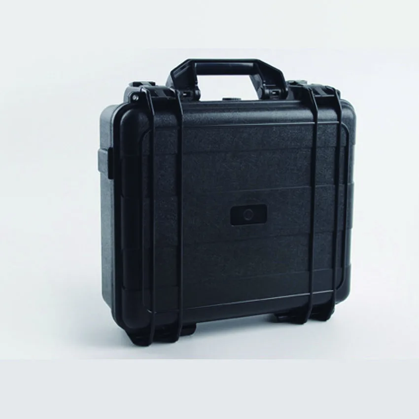 SQ207 ABS material black waterproof portable tool box with full precut foam inside