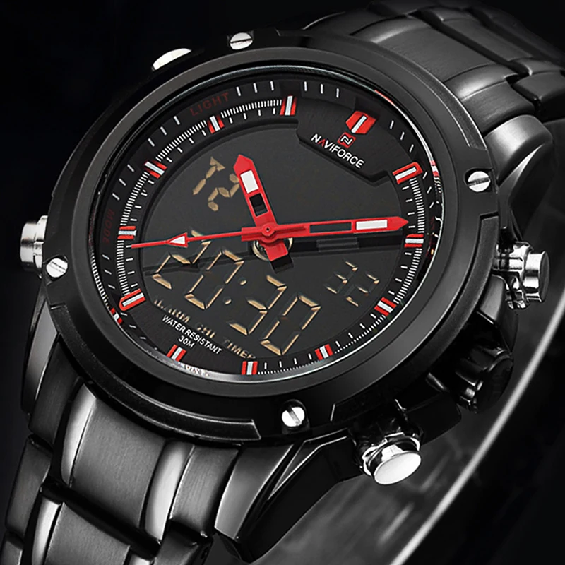 

Top Luxury Brand NAVIFORCE Men Military Waterproof LED Sports Watches Men's Clock Male Quartz Wrist Watch Relogio Masculino 2021