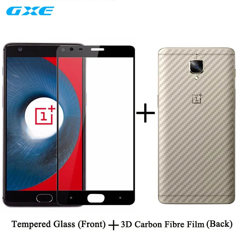 GXE полное покрытие переднее закаленное стекло для Oneplus 5 3 3T защита экрана + 3D