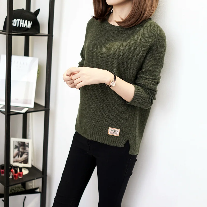 Autumn sweater 2020 Winter women fashion sexy o-neck Casual sweaters and pullover warm Long sleeve Knitted Sweater | Женская одежда