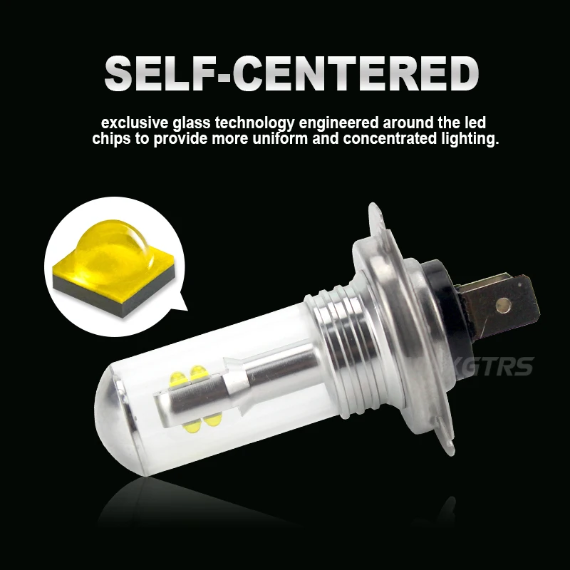 2x H7 H8 H11 9005 9006 HB3 HB4 автомобильная светодиодная фара CREE Chips дневные ходовые огни 6000K