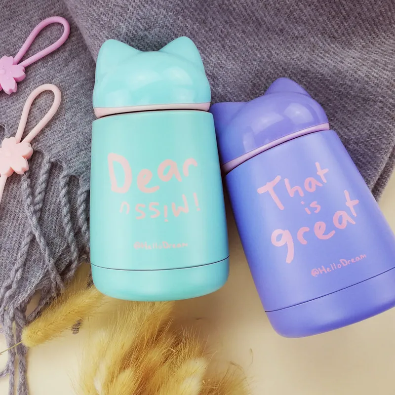 Free Custom 2019 New HOT SALE The Fox Vacuum Flasks 304 Stainless Steel Thermos Cup 300ml Office Drinking Water Bottle Gift Mug | Дом и сад