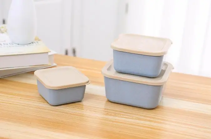 3 шт./лот Пшеничная солома микроволновая посуда Bento коробка биоразлагаемая
