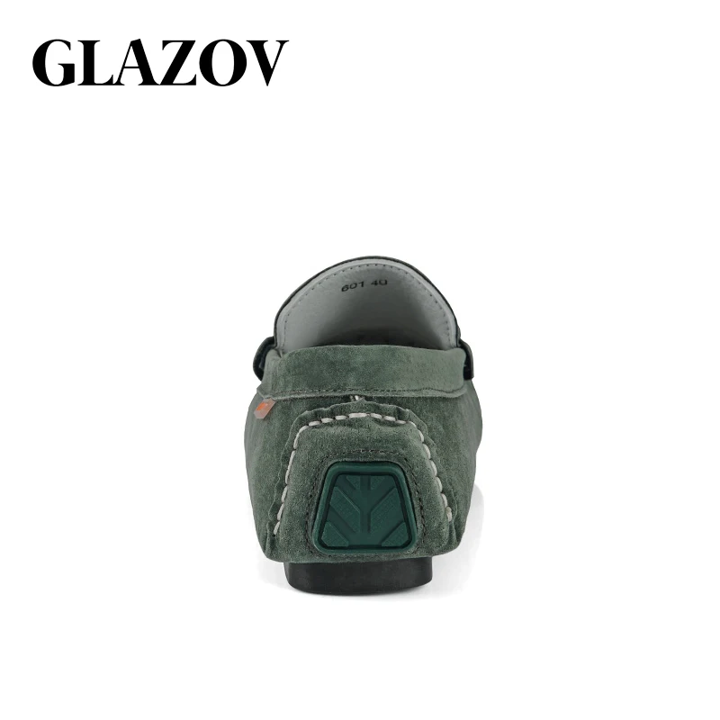 Мужские мокасины на плоской подошве GLAZOV светло-коричневые легкие из натуральной