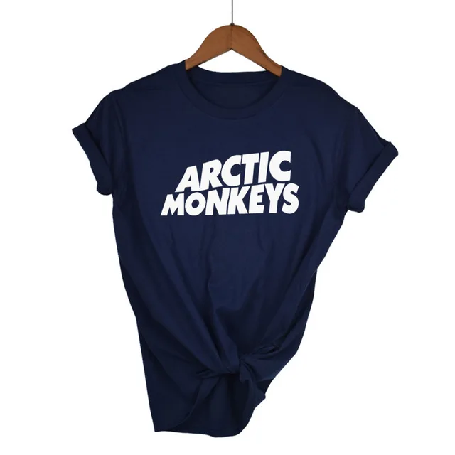 Navy Blue-W Футболка Arctic Monkeys Sound Wave, рок-группа, концертный альбом, высокая футболка, футболка унисекс, больше размеров и Color-A112 - Цвет: Navy Blue-W