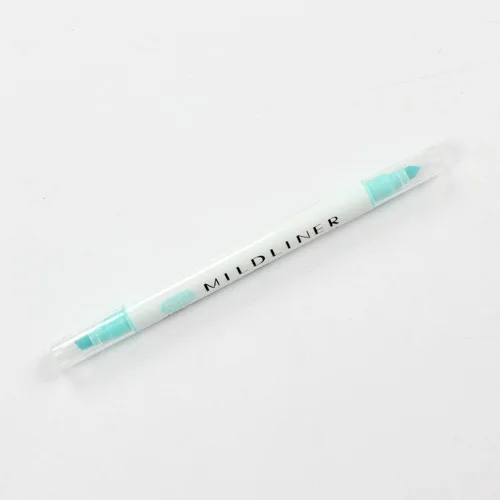 Coloffice 1PC Double-Head Highlighter Student Color Pens Key Line Marking Pen Oblique Head Graffiti Marker Pen Kids Stationery - Цвет: blue green