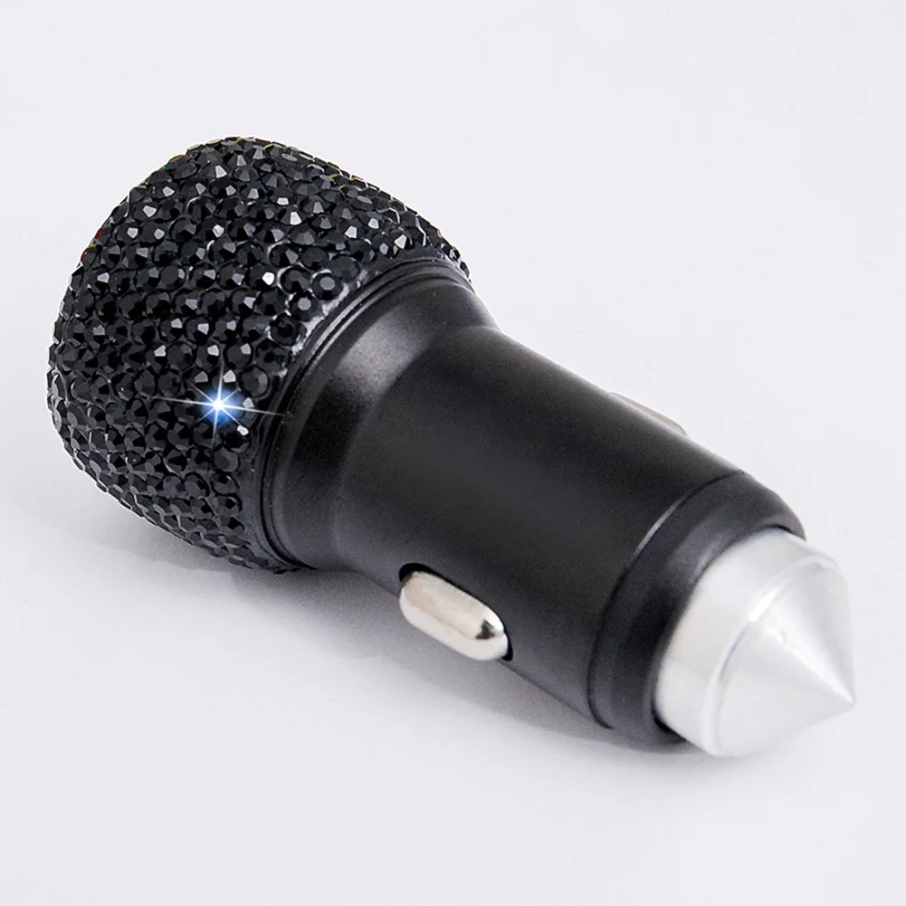 Мини портативное автомобильное зарядное устройство с двумя usb портами 5 в 2 1 А