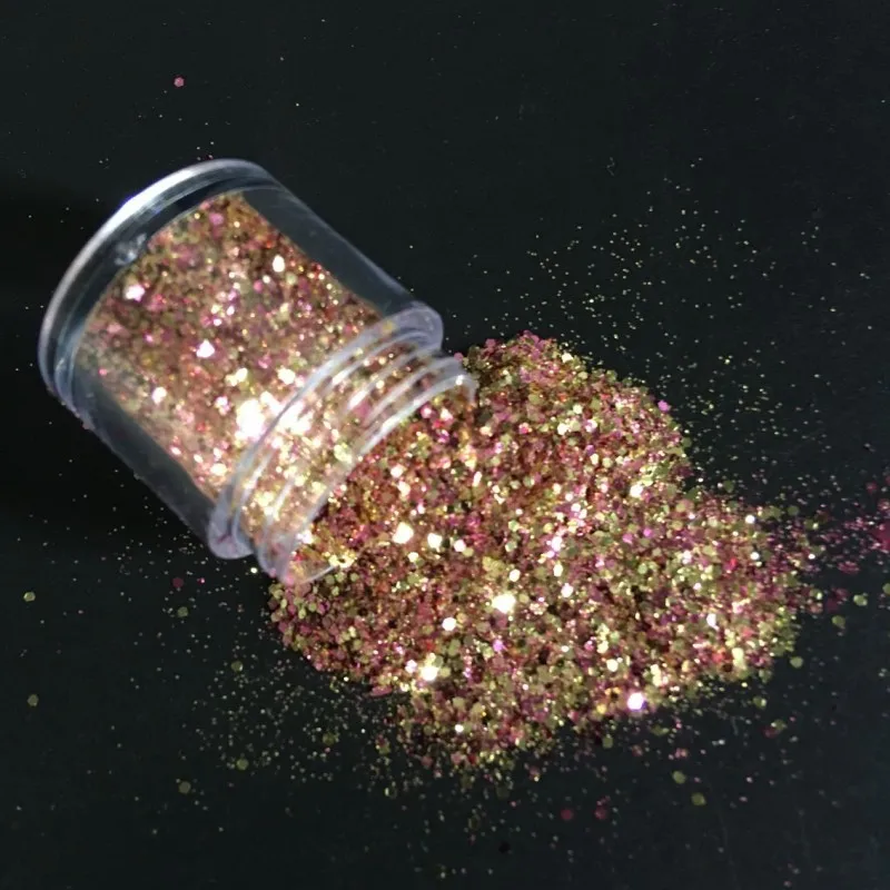 

1 Box Mix 10ML Chunky Glitter Sequins Face Body Nails Hair Gems Beauty Makeup Glitter Powder Sequins for Festival & Party