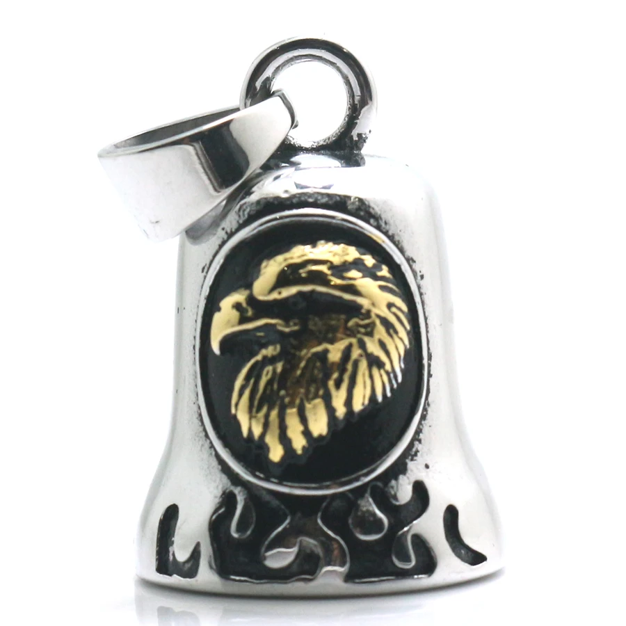 Мужские Мальчики 316L нержавеющая сталь крутой Орел байкер пламенный Новый