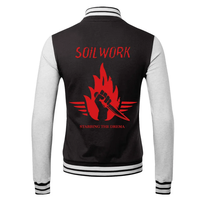 Новый 2016 Осень Толстые Костюмы SoilWork Рок Группа Печатных Скейтборд Активные
