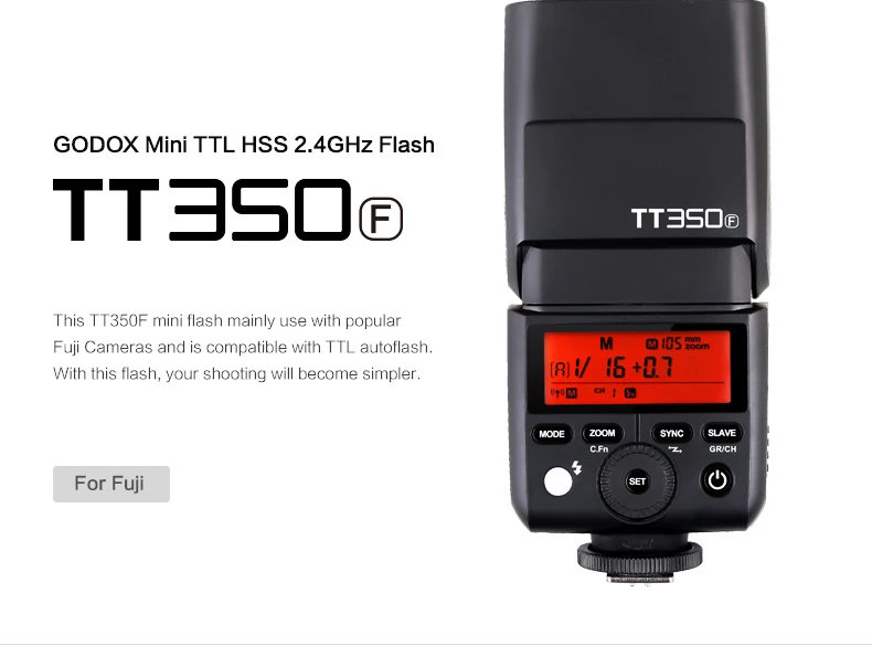 GODOX Flash TT350 Мини Вспышка светильник 2,4G беспроводной HSS TLL 1/8000s Speedlite для Canon Nikon sony Fuji Olympus Panasonic Pentax