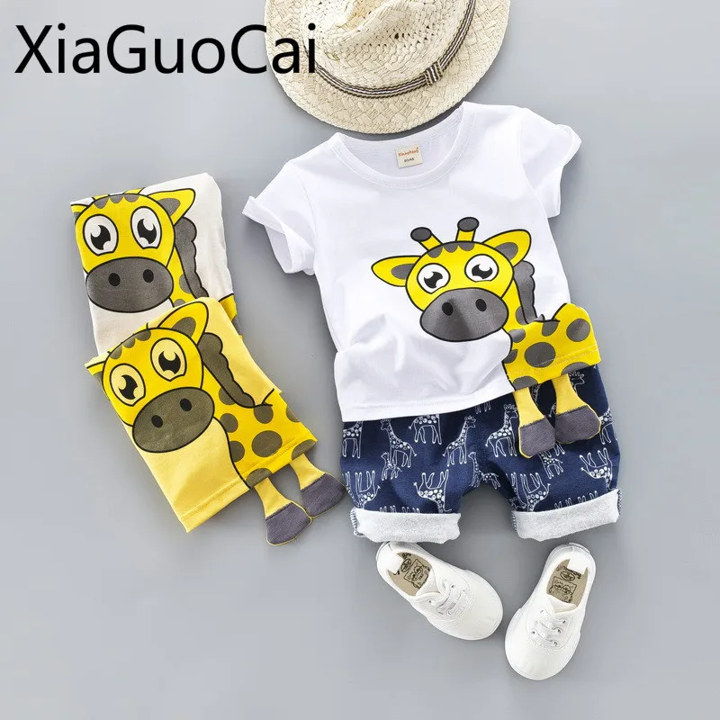 Милые летние детские комплекты с короткими рукавами детское летнее платье