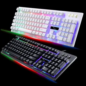 Игровая клавиатура Vococal, USB, RGB, проводная, цветная подсветка, плата Клавиша клавиатуры, 104 клавиш для компьютера, настольного ПК, Overwatch Borderlands