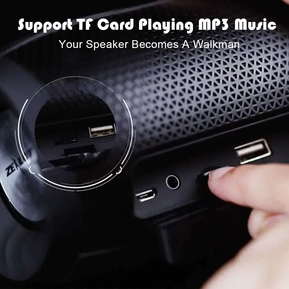 ZEALOT S16 портативный Bluetooth динамик открытый беспроводной бас Колонка 3D стерео звук