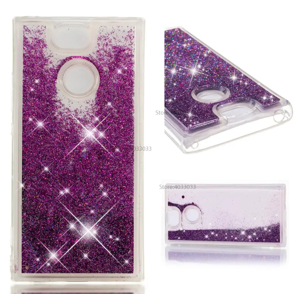 ТПУ чехлы для sony Xperia XA2 H3113 H3123 H3133 динамический поток жидкости флэш-Crystal Clear задняя