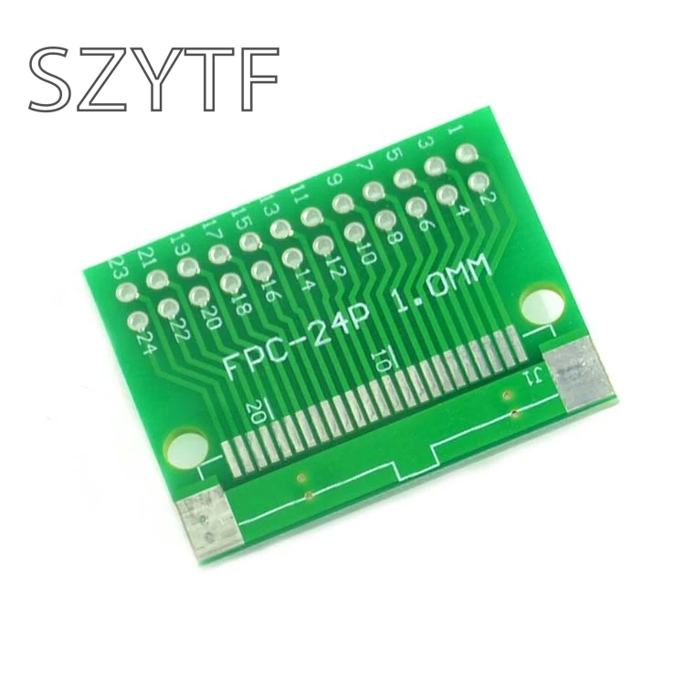 

10pcs/bag 0.5mm FPC 24PIN turn 2.54mm DIP adapter board 1mm Thick TFT LCD socket