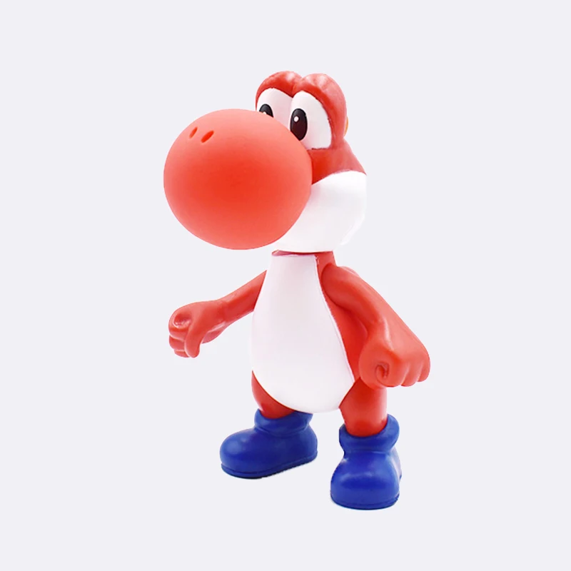 red yoshi 13 см Super Mario Bros Bowser Luigi Koopa Йоши Марио уарио производитель Odyssey Donkey Kong Toad ПВХ Фигурки Модели кукол игрушки - Цвет: red yoshi