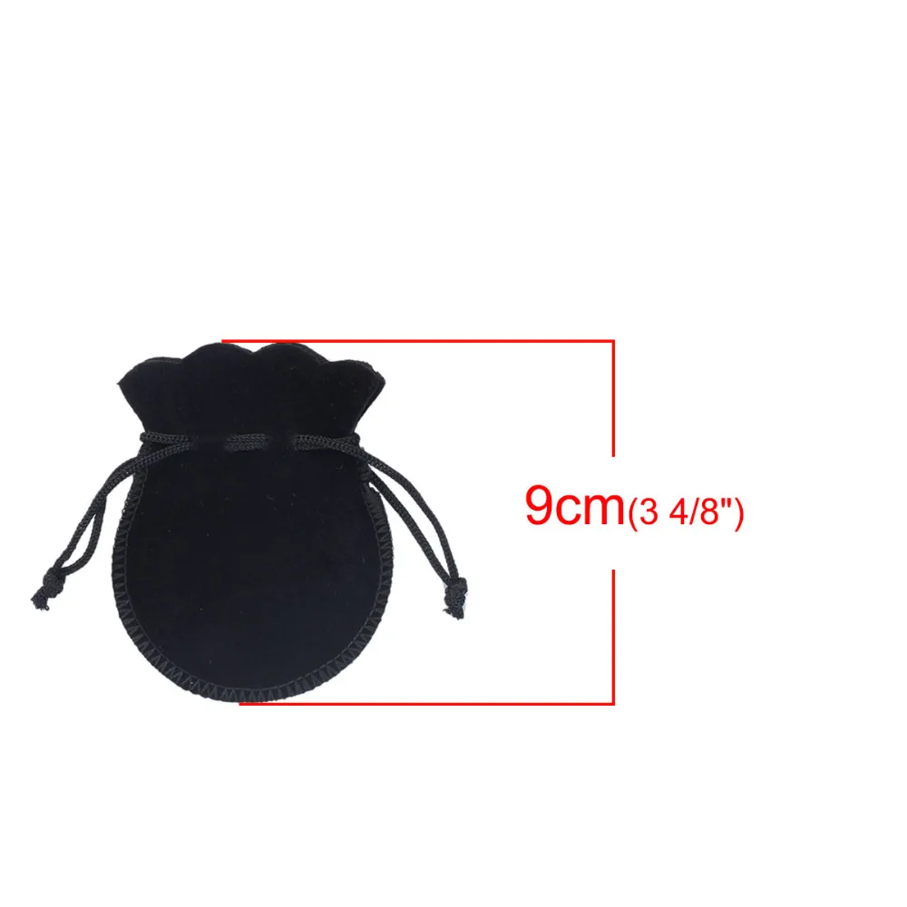 DoreenBeads 20 шт. черные красные розовые синие бархатные мешочки на шнурке Подарочный